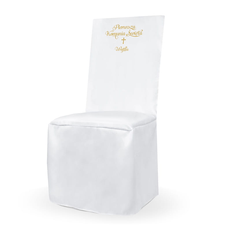 

Pokrowiec na krzesło komunijne dla dziecka Imię