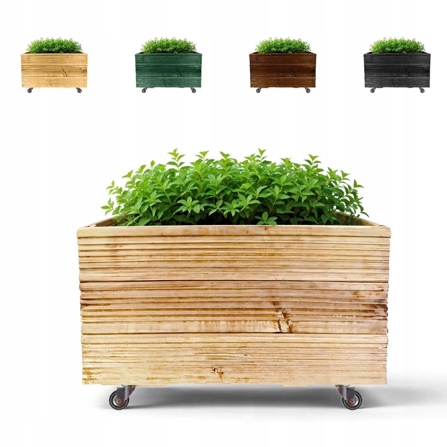 Krabička 50x53x28 cm modřínová s kolečky, surová