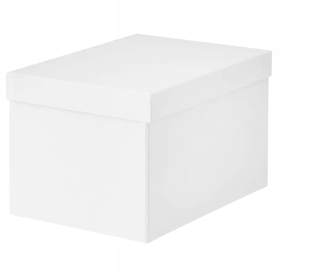 

Ikea Tjena Pojemnik z pokrywą biały 18x25x15 cm