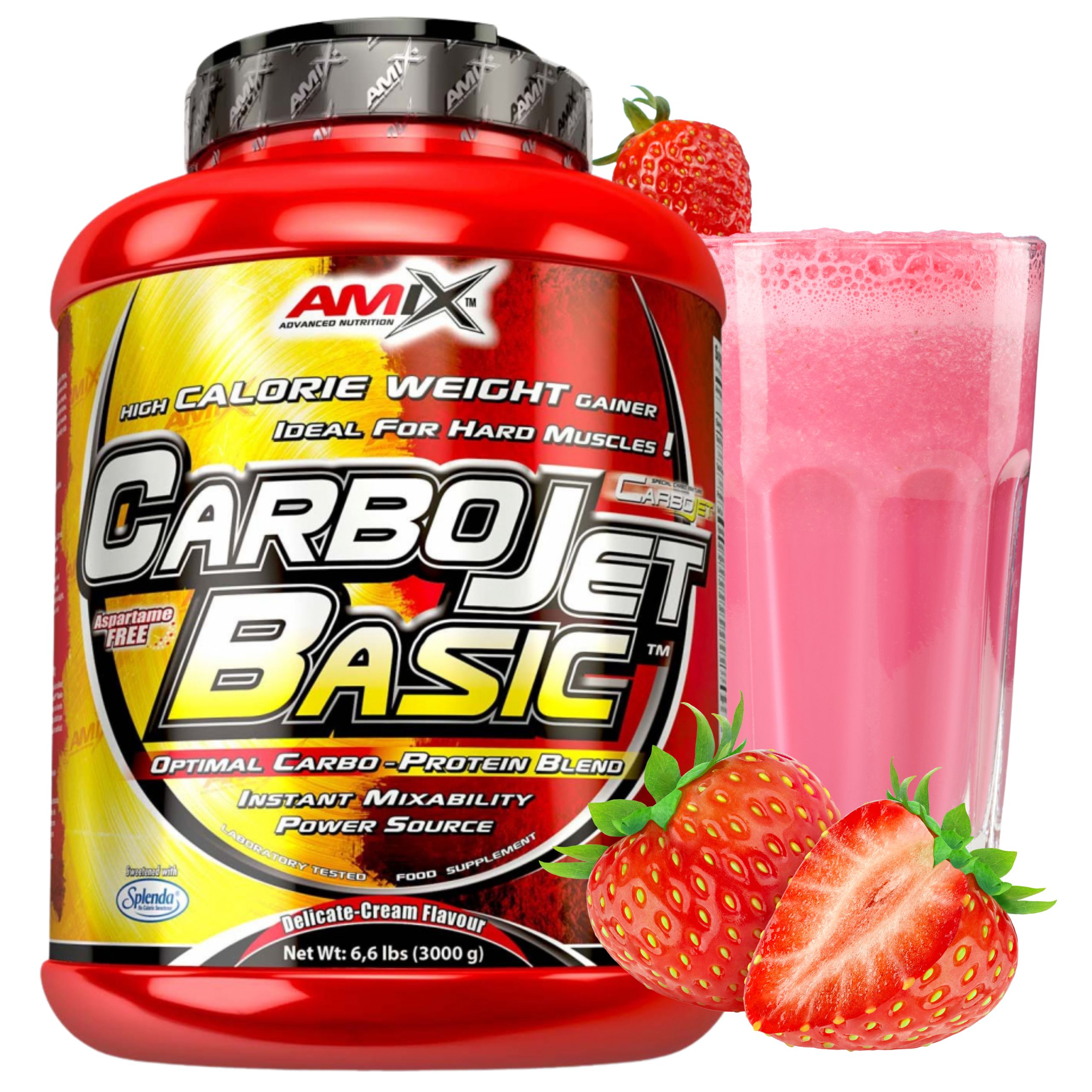 Doplněk Stravy Síla Hmotnost Sacharidy Whey Protein Wpc Gainer 3kg Jahodový