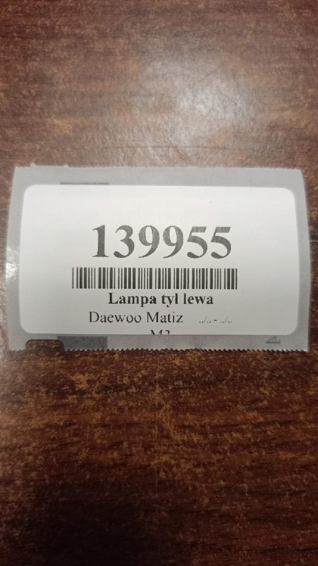 DAEWOO MATIZ Licht links heck