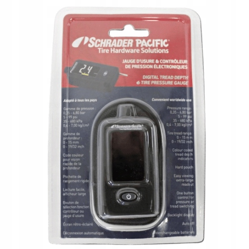 Elektroniczny cyfrowy miernik bieżnika ciśnienia kół opon Schrader Marka inna