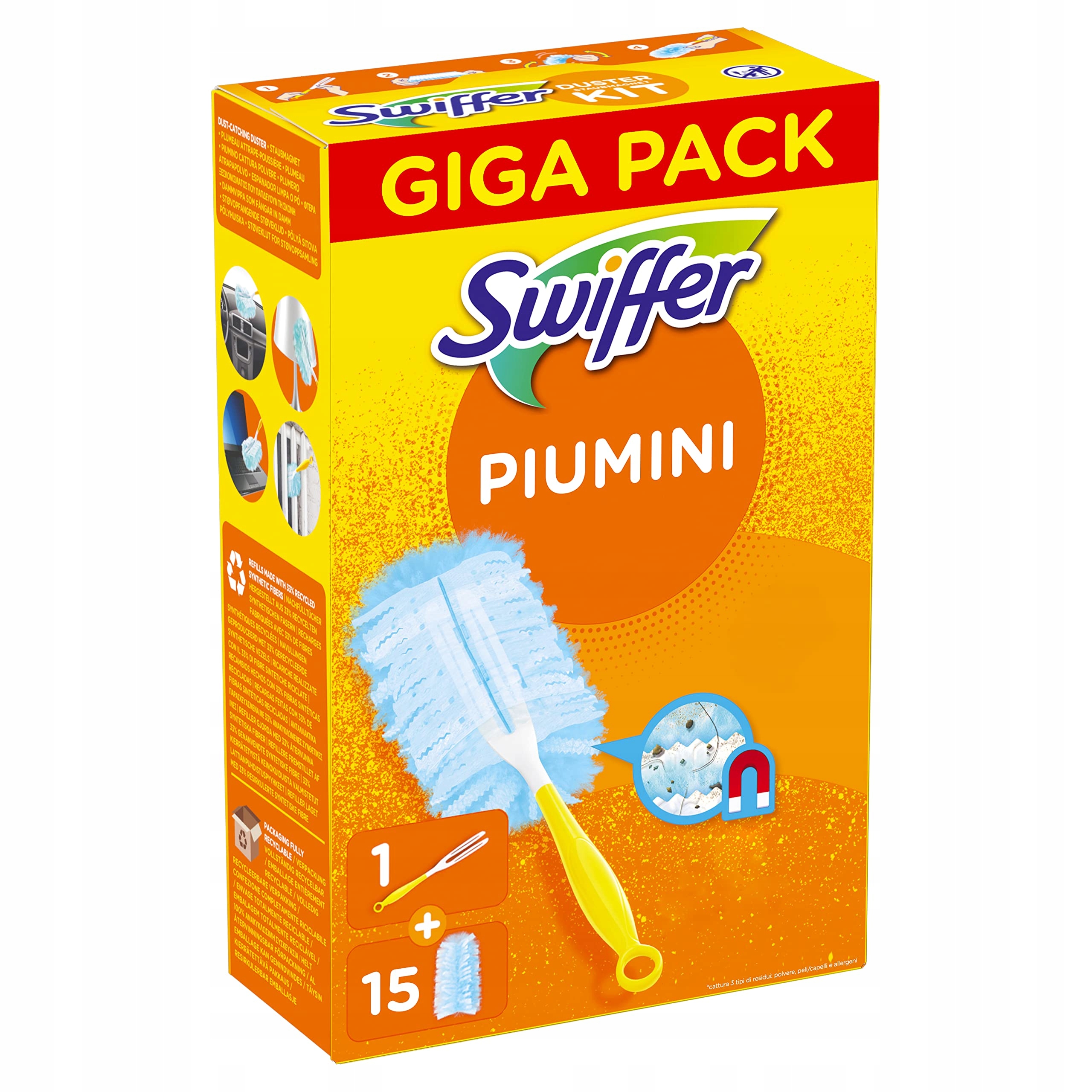 Levně Swiffer Duster prachovka rukojeť 15 náplní