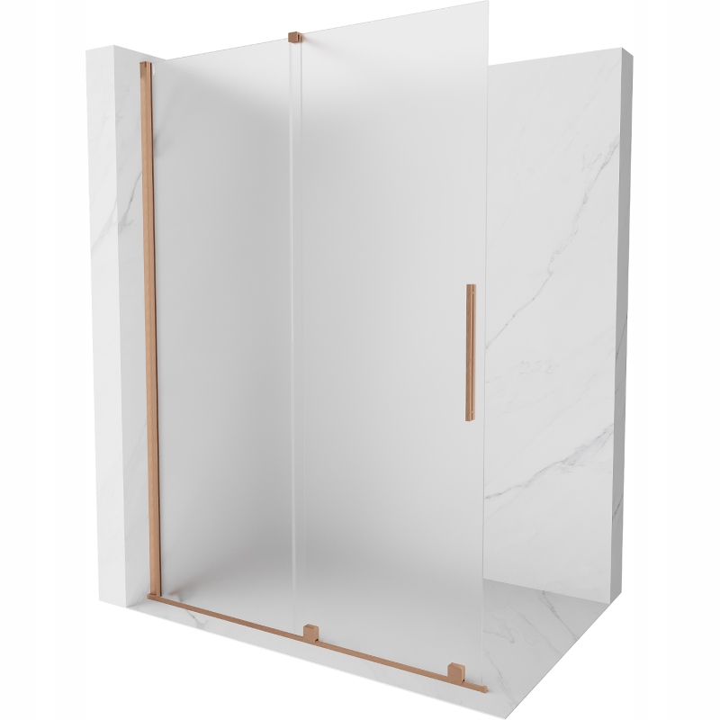 Mexen Velar 160x200 cm Walk-in, Matné Sklo, Mosaz