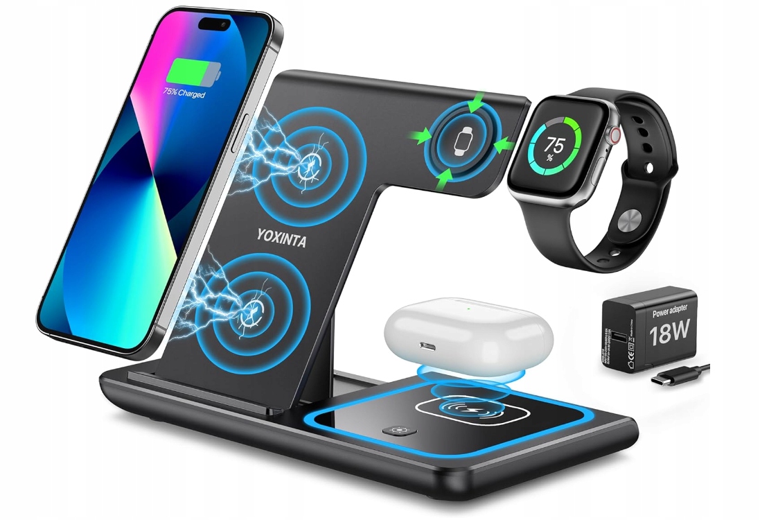 Foldable Night Light Wireless Charger 3 In 1