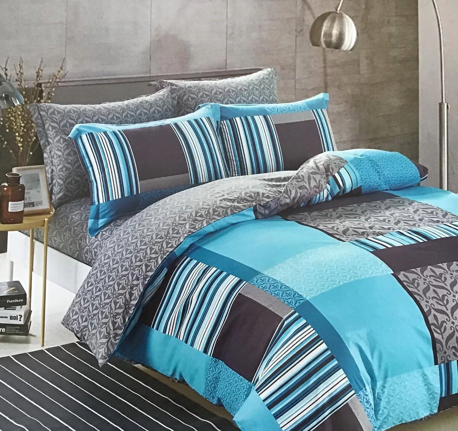 

Pościel 160x200 Dwustronna Bawełna Satynowa Cw