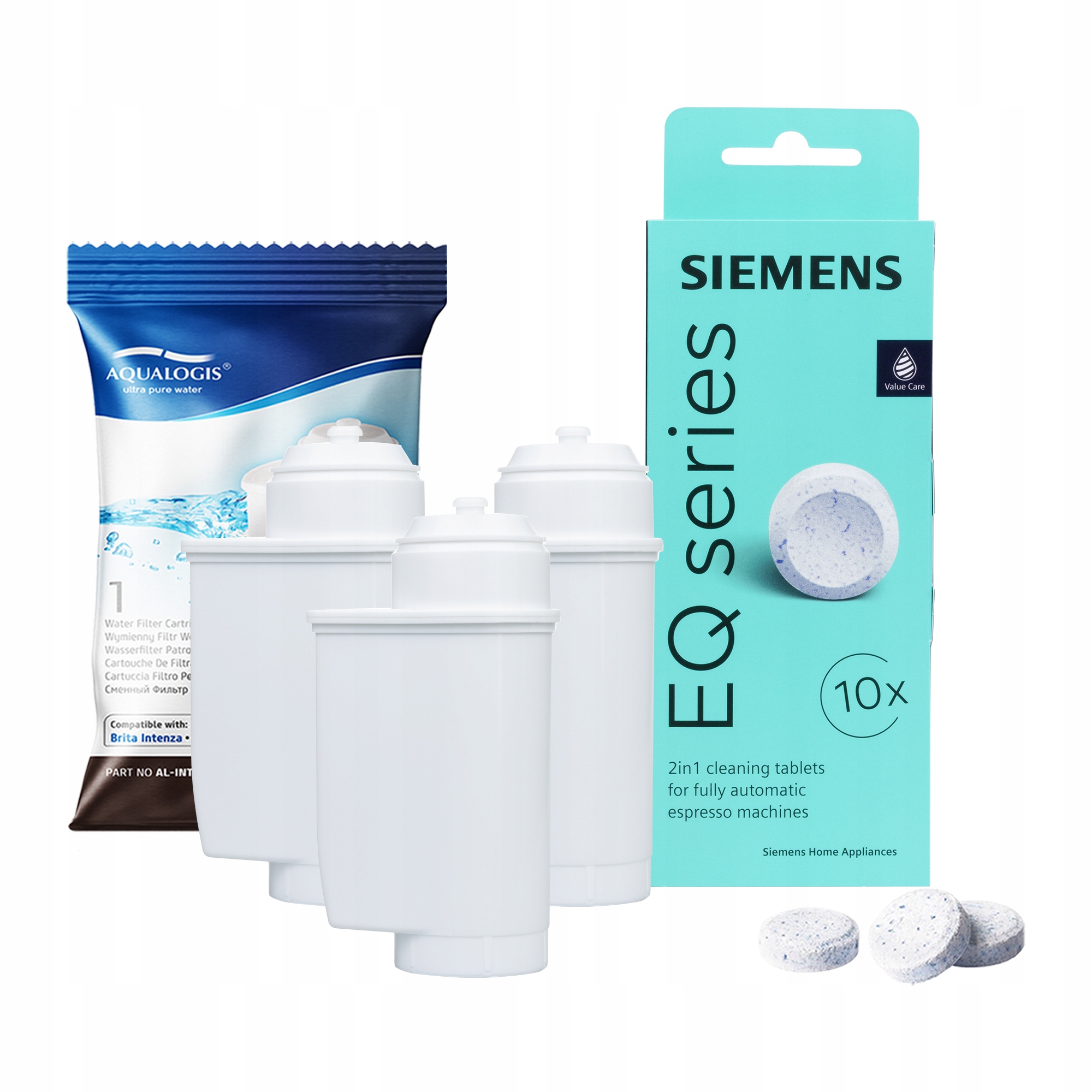 Čistící tablety Siemens TZ80001 3x filtr vody pro kávovar AL-Inte