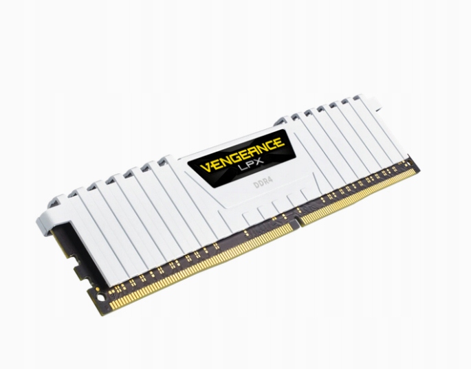 CORSAIR DDR4, 3200MHz 32GB 2x16GB Dimm, Dual Rank, 16-20-20-38, XMP 2.0, Vengeance LPX White Heatspreader, Black PCB, 1.35V — 5