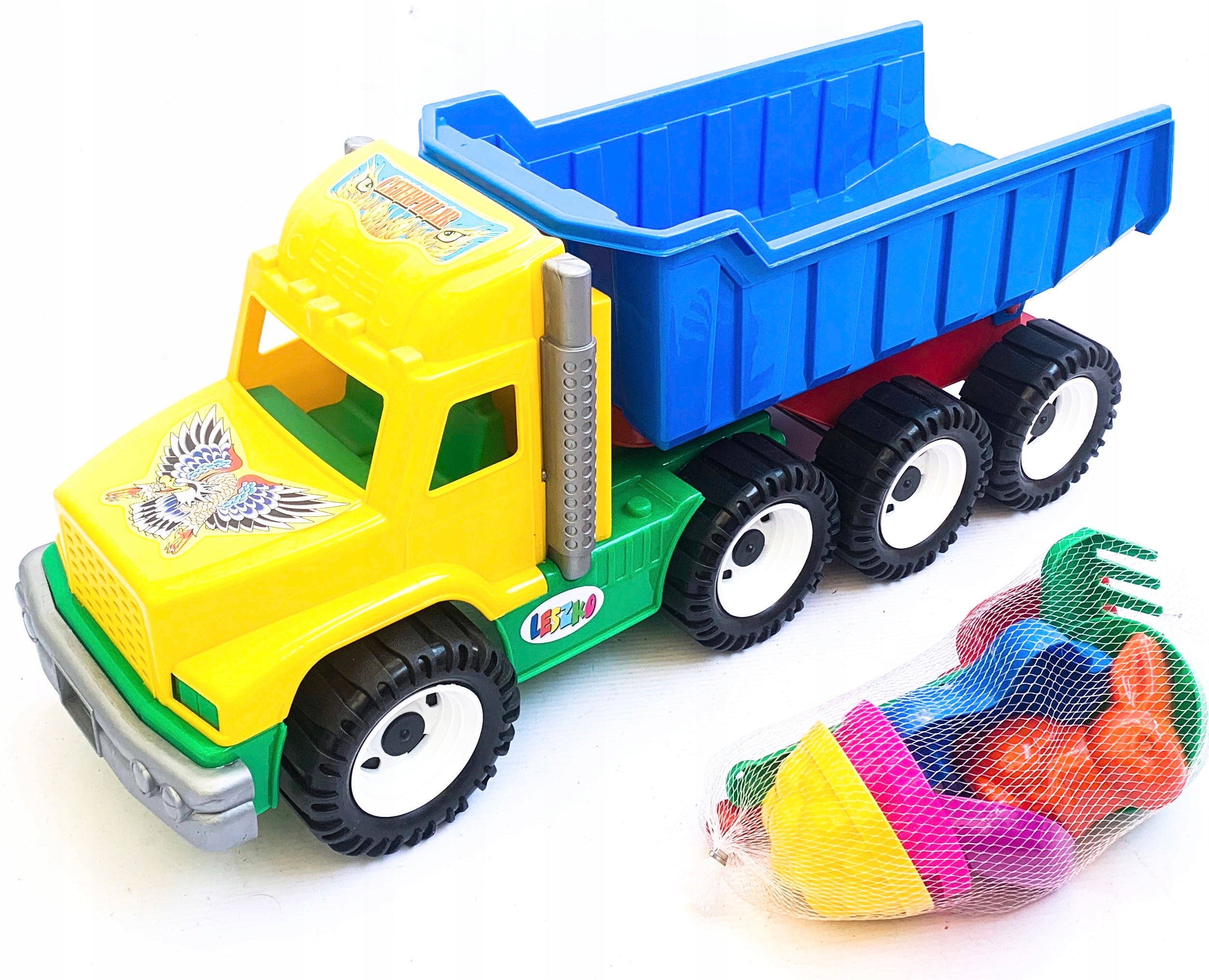 AUTO ZABAWKA DLA DZIECI NA ZEWNĄTRZ I W DOMU WYWROTKA Z DODATKAMI 60CM