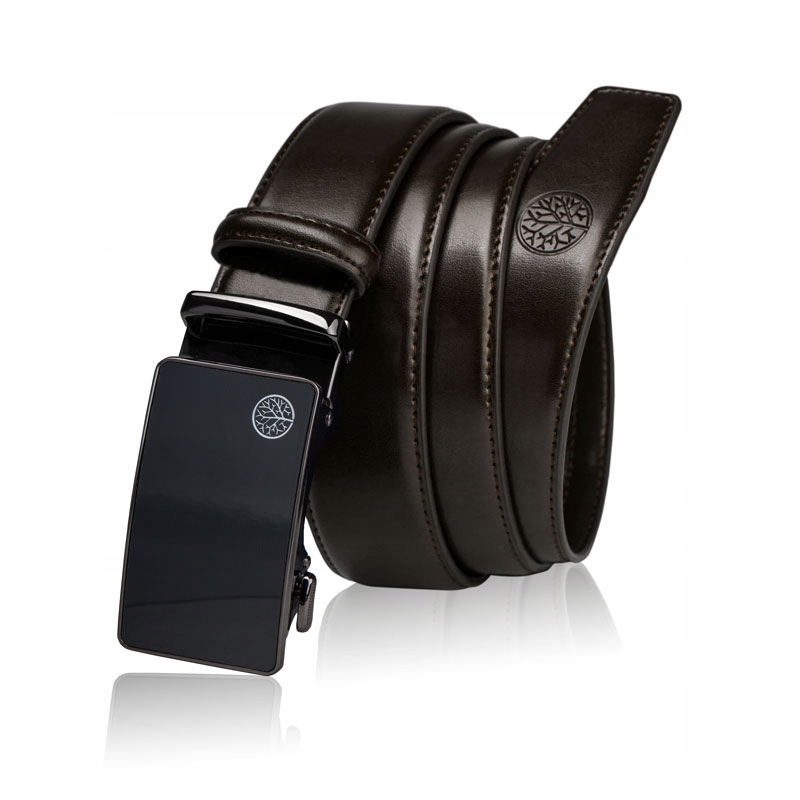 Betlewski skórzany pasek męski Brązowy do spodni Jeans ładna klamra