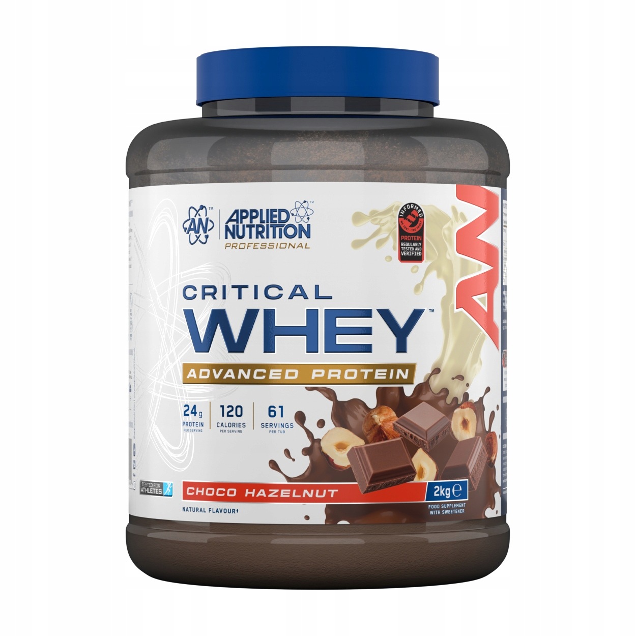Applied Nutrition Critical Whey 2000 g Čokoláda-Lískový oříšek Protein pro růst svalů