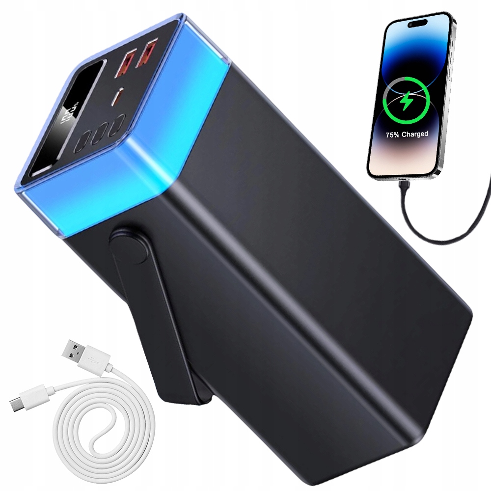 Power Bank 60000 mAh s osvětlením Ambient 9 barev pro párty do stanu