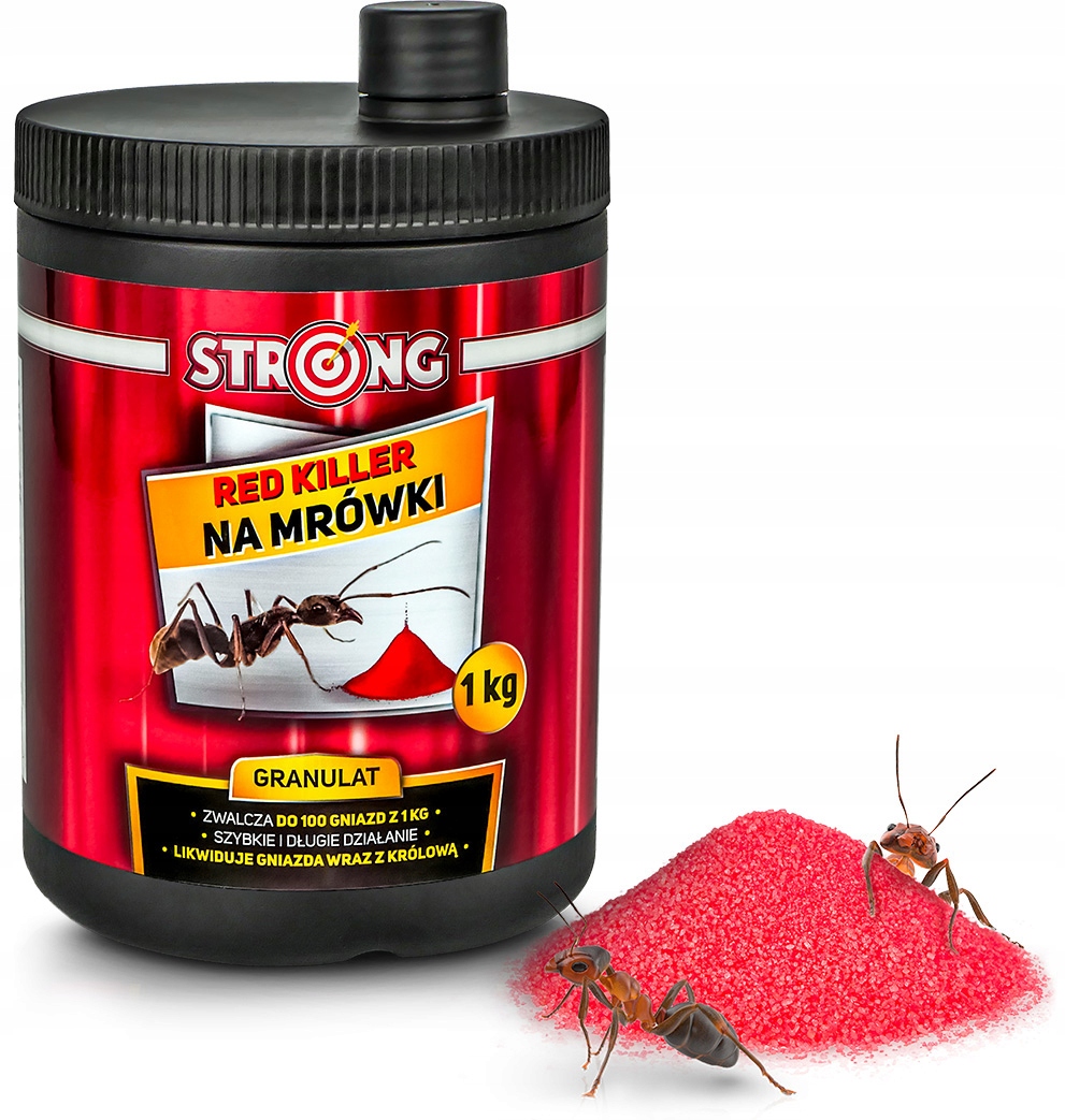 ŚRODEK PROSZEK PREPARAT TRUTKA NA MRÓWKI NA MROWISKA RED KILLER STRONG 1KG