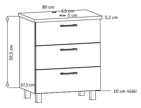 Szafka łazienkowa z szufladami ROMA 80 STOJĄCA producent KOLORY Liczba drzwi 0