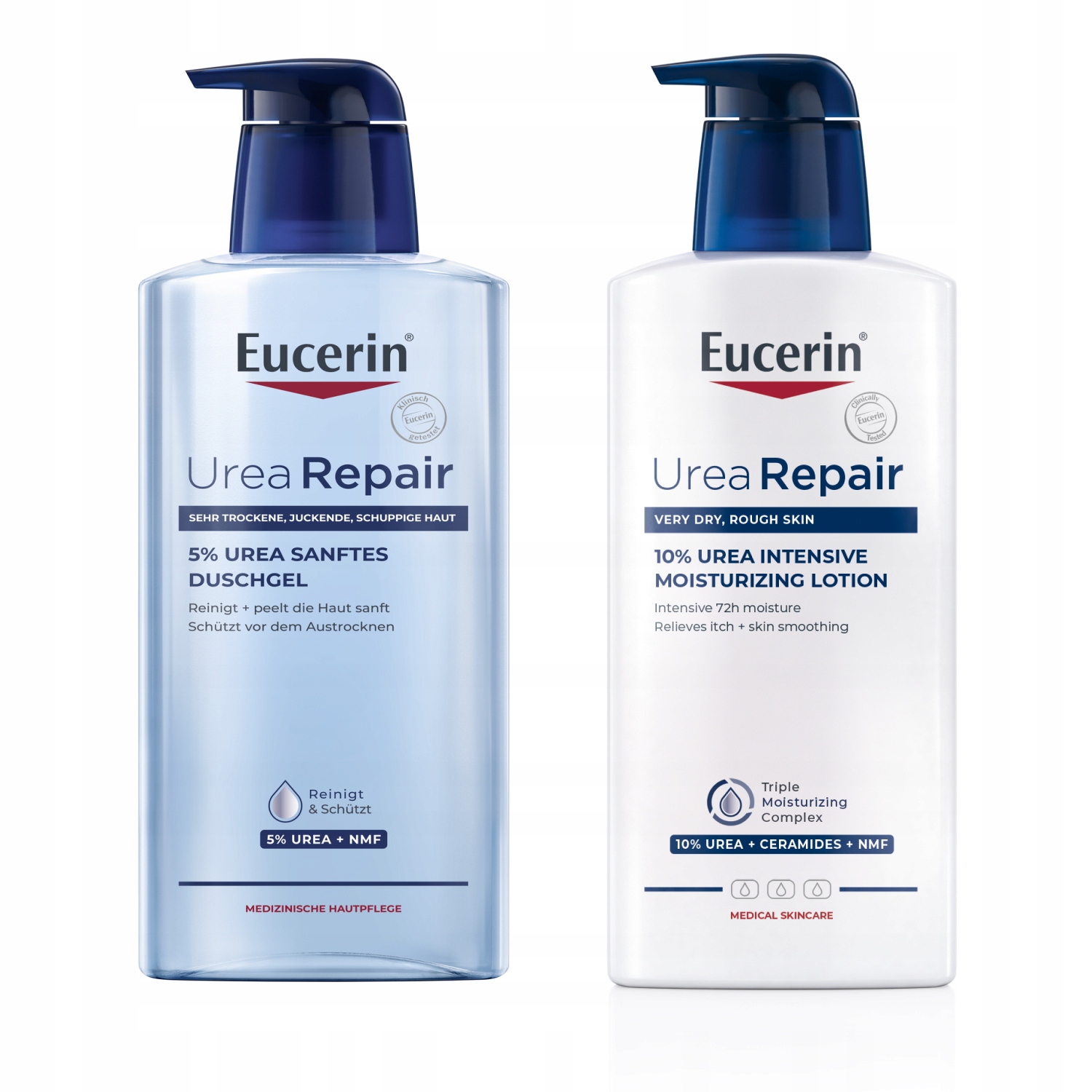 Eucerin Urearepair Żel do mycia suchej skóry Balsam do ciała z mocznikiem