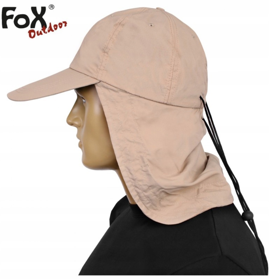 CZAPKA Z DASZKIEM NAKARCZKIEM FOX OUTDOOR MFH SAHARA PUSTYNNA OCHRONA KARKU Kod producenta 10424F-MFH