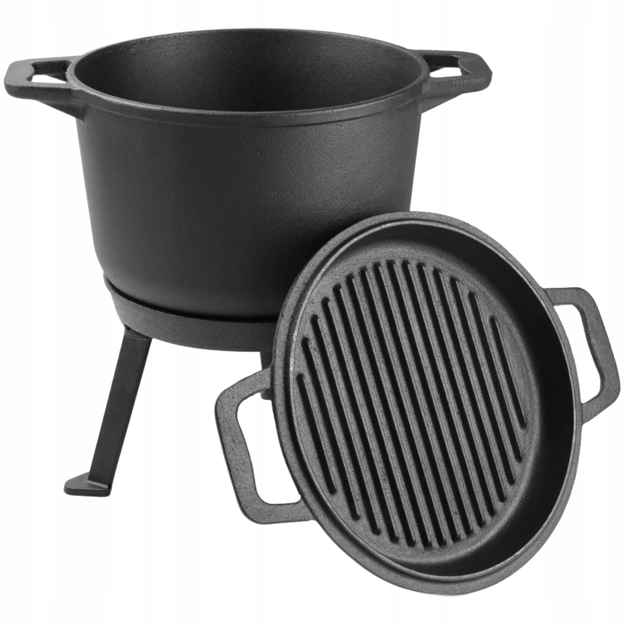 KOCIOŁEK MYŚLIWSKI Garnek ŻELIWNY 3w1 8L SILESIA EMALIA Pojemność 8 l