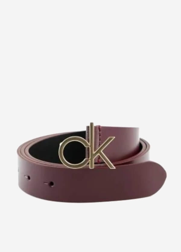 Calvin Klein Pásek K60K606716 Ck Low Fix belt 30MM bordó 80 cm