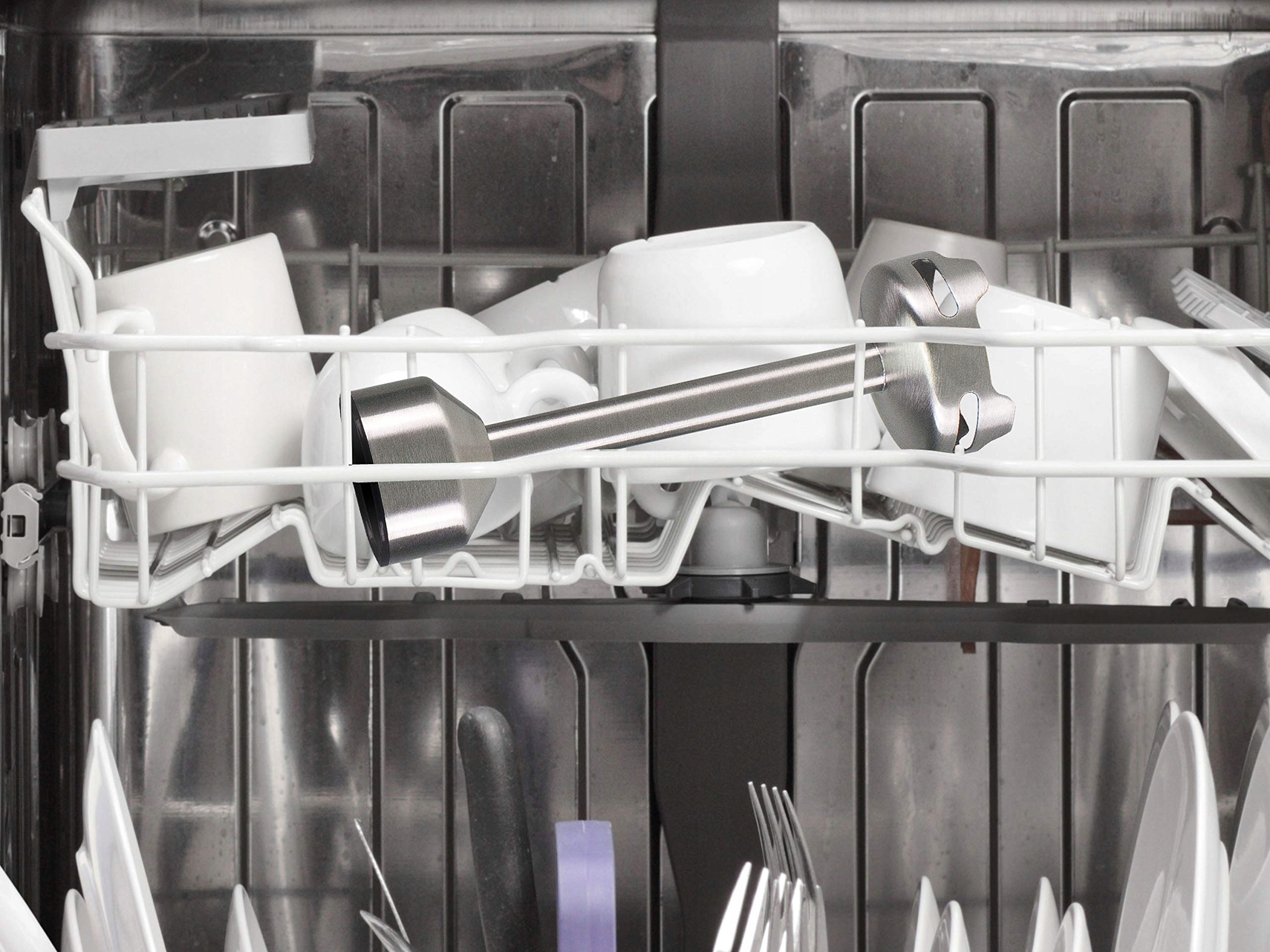 BEPER Blender Ręczny 600W Stal ABS Zdejmowany Trzepaczka Turbo Czarny Szary — miniatura 9