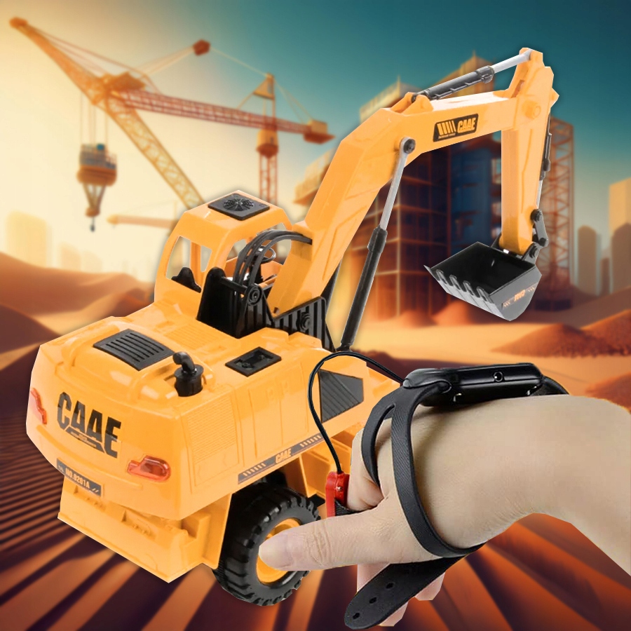 KOPARKA R/C ZABAWKA DLA DZIECI ZDALNIE STEROWANA GESTEM RĘKI RUCHOMA ŁYŻKA Marka Stator