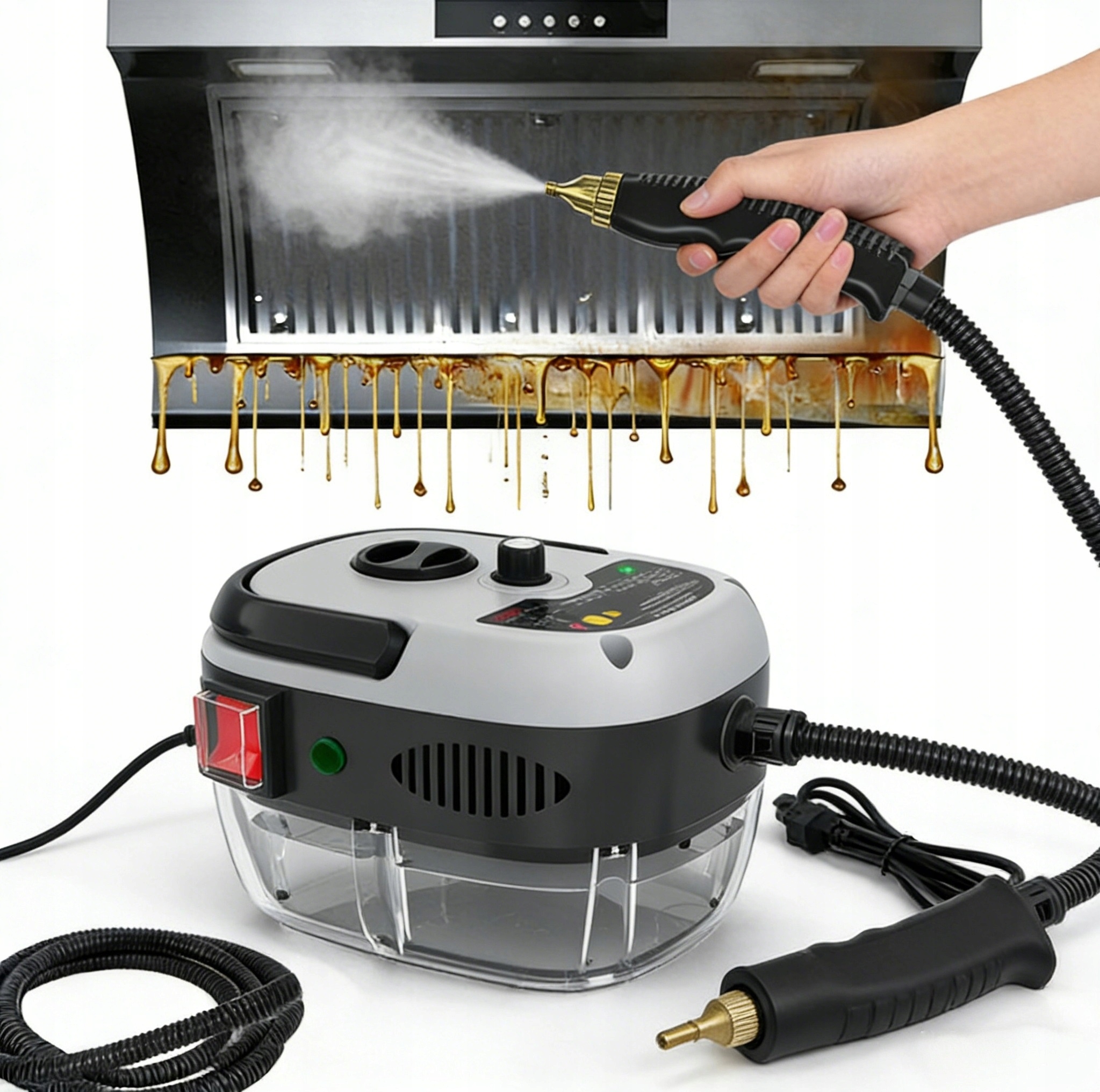 Odkurzacz Parowy 2500W Wysokociśnieniowy Do Czyszczenia Kuchni Podłóg