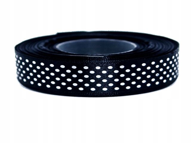 

Tasiemka w Kropki wstążka 12 mm 22 m czarna