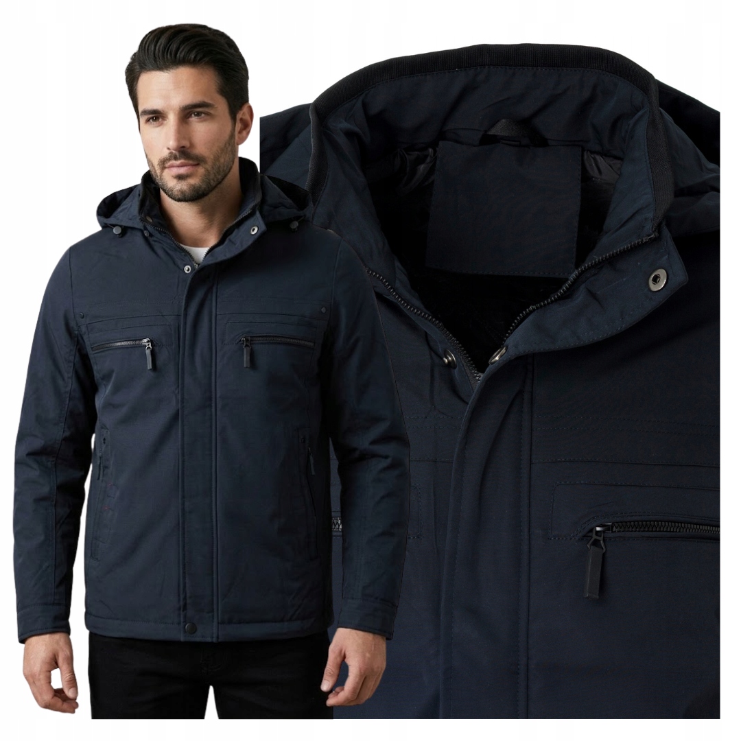 Kurtka męska Przejściowa z odpinanym kapturem Wiosenna klasyczna Roz. XXL