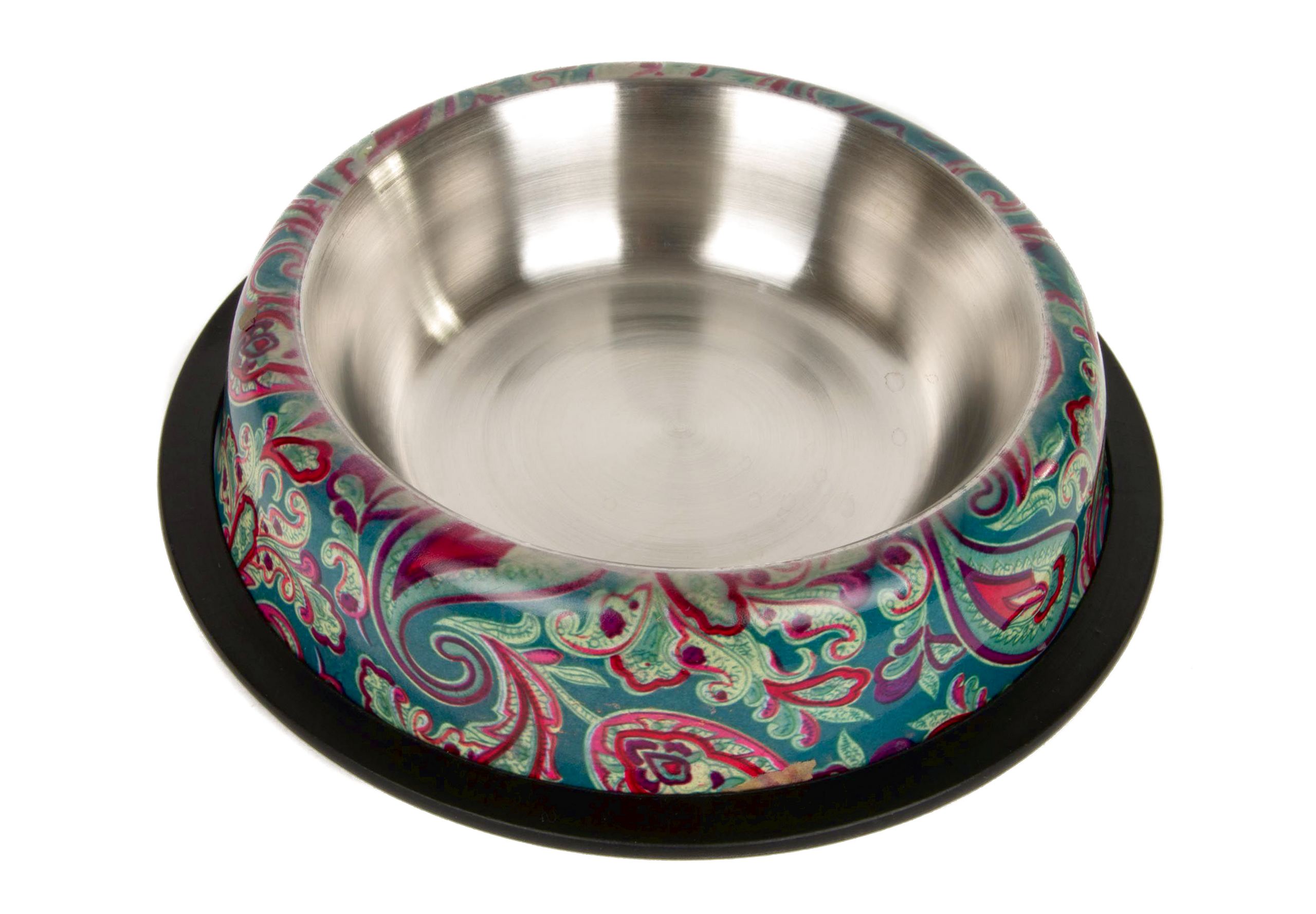 

Miska Metalowa Na Gumie Paisley Niebieska 0,71L