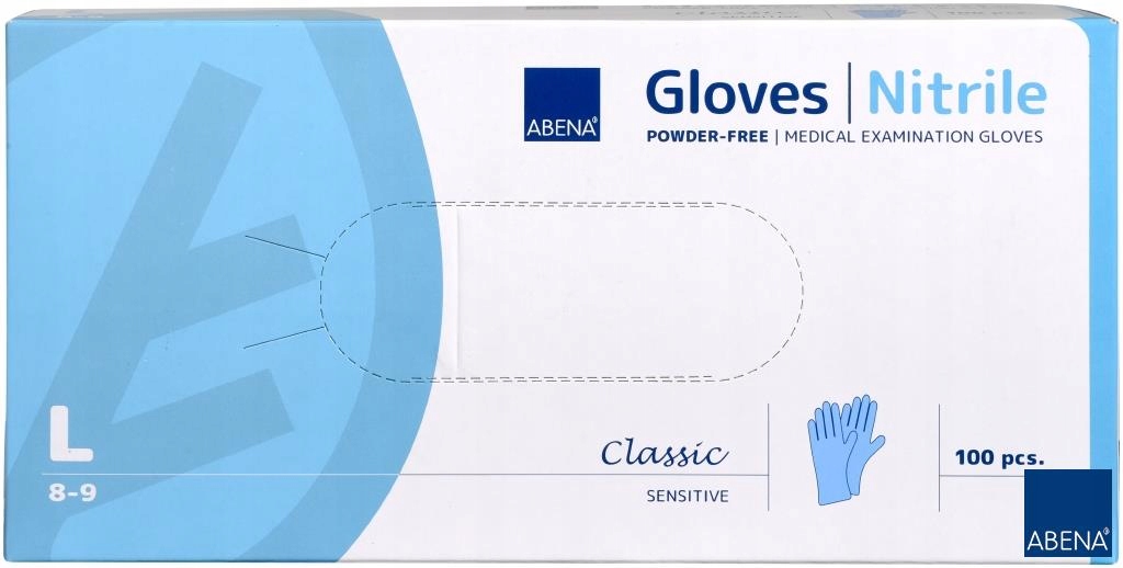 

Rękawice nitrylowe bezpudrowe niebieskie 100szt L