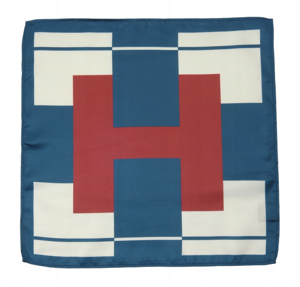 Granatowo-Bordowa Poszetka Wzór Geometryczny Marka inna