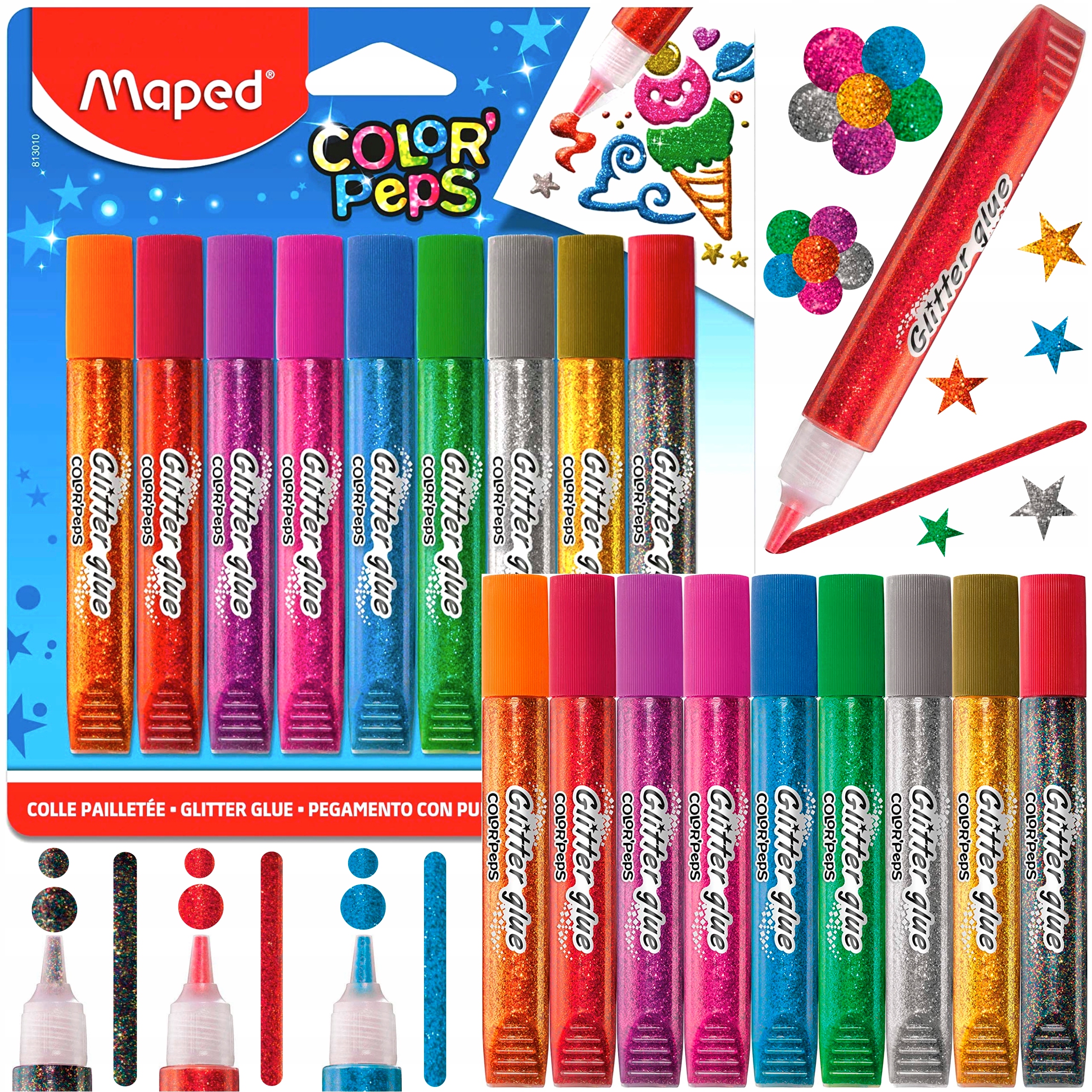 

Klej z brokatem Maped Colorpeps zestaw