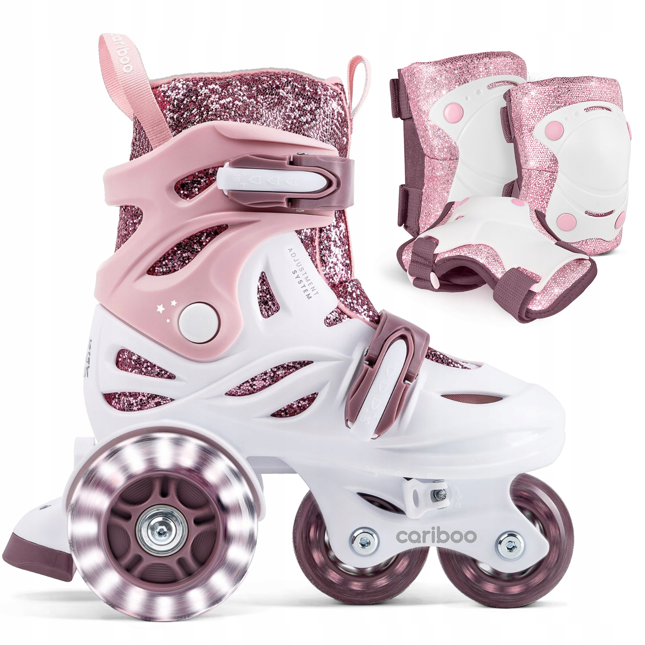 Zestaw rolki dziecięce Cariboo Ballerina (26–30) fioletowe ochraniacze