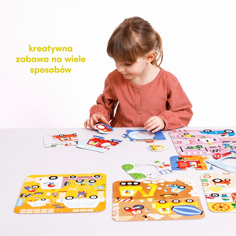 CZUCZU Układanki z dziurką POJAZDY PUZZLE 2+ Liczba elementów 36