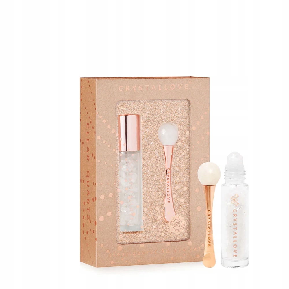 Crystallove Clear quartz 3D eye set masážní přístroj pod oči a roll-on limitovaný