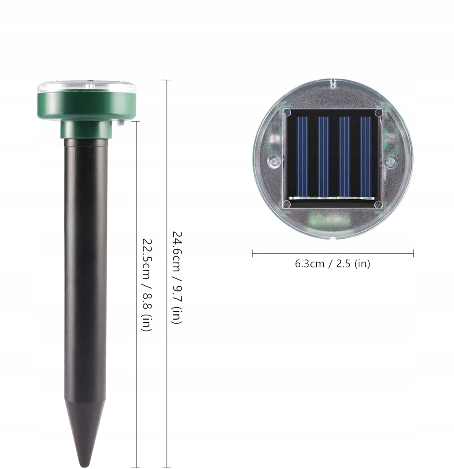 ULTRADŹWIĘKOWY SOLARNY ODSTRASZACZ ZWIERZĄT 4SZT SOLARNY ODSTRASZACZ KRETÓW Marka bez marki