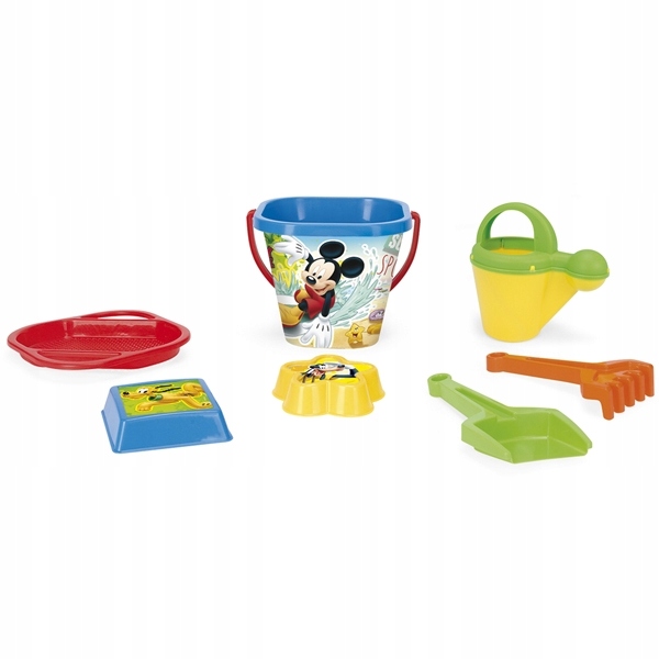 Zestaw Wiaderko Łopatka do piasku piaskownicy MYSZKA MIKI 7 elementów EAN (GTIN) 5900694772427