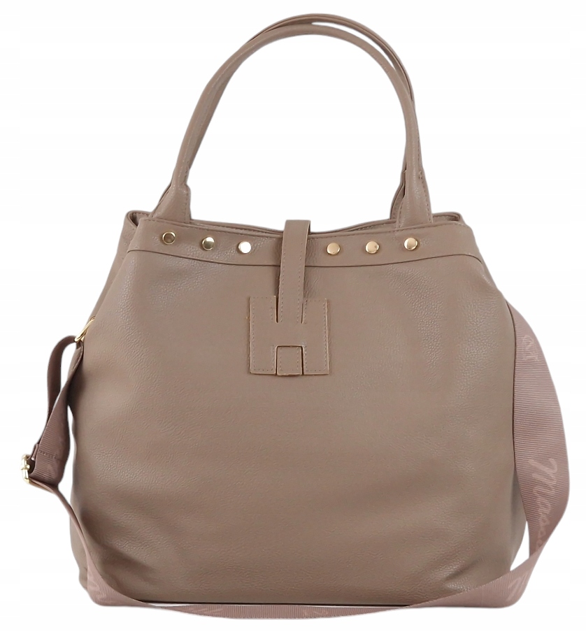 Massimo Contti klasická shopper kabelka eko kůže béžová taupe