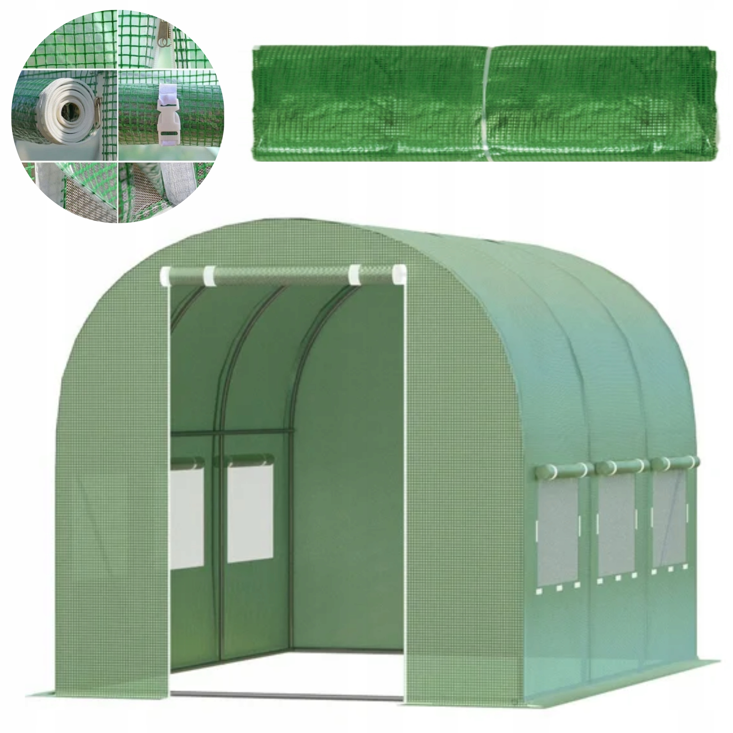 OGROMNY 3m x 2m TUNEL FOLIOWY OGRODOWY DO OGRODU SZKLARNIA FOLIAK PLANDEKA