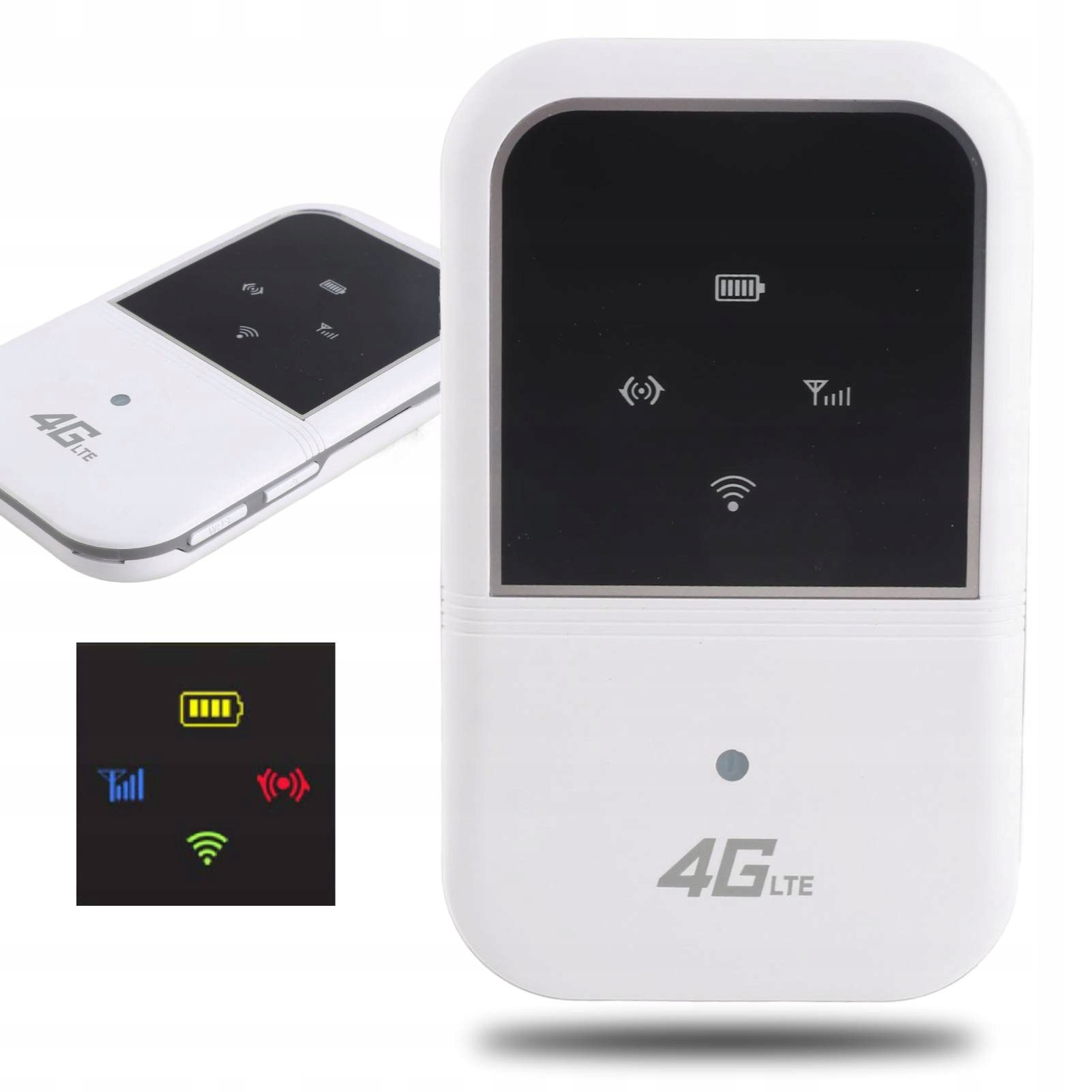 PRZENOŚNY MODEM ROUTER WIFI 4G LTE KAT KARTĘ 2400 MAH 150MBPS BIAŁY