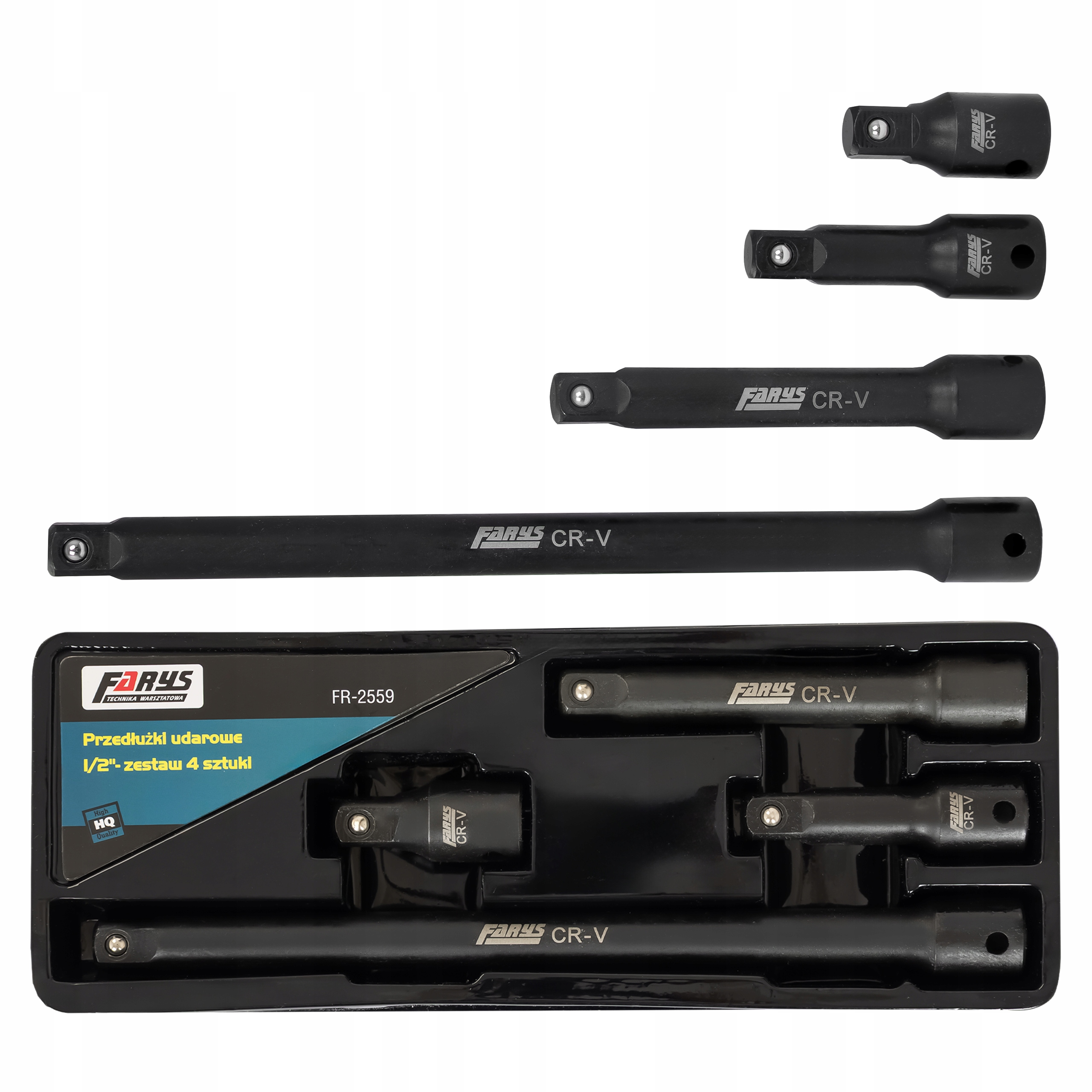 Przedłużki udarowe 1/2 cala 4 sztuki FR2559