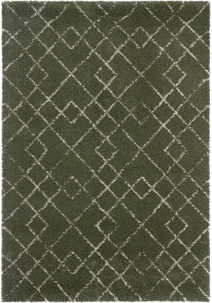 Zelený hrubý koberec do obývačky Shaggy Mint Rugs Boho 200x290 cm