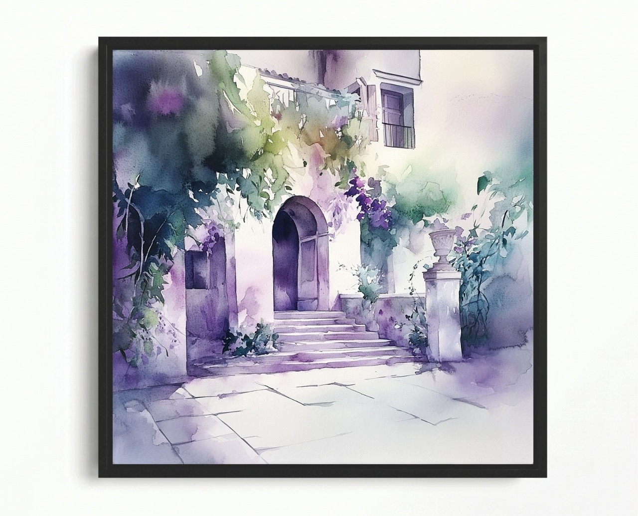 Obraz Rám Americký Box Architektura Nádvoří Dům Vchod Schody 40x40