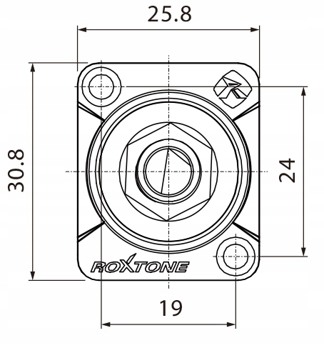ROXTONE GNIAZDO PANELOWE TABLICOWE JACK STEREO 6,3mm Marka Roxtone