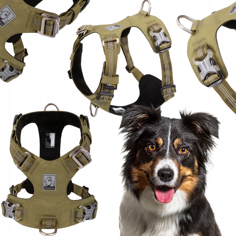 Levně Voděodolné Postroje Pro Psa Lehké Reflexní Truelove Adventure Dog Khaki L