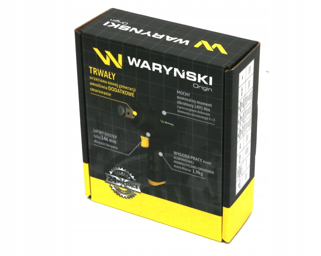 Klucz udarowy 3/4 aluminiowa obudowa z wewnętrznym smarowaniem nowej genera Marka Waryński