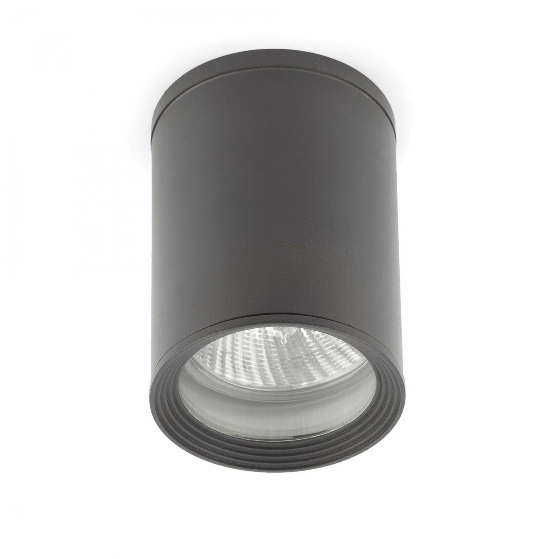 Stropné svietidlo Faro Tasa E27 IP44 tmavo šedé, 140x110mm hliník