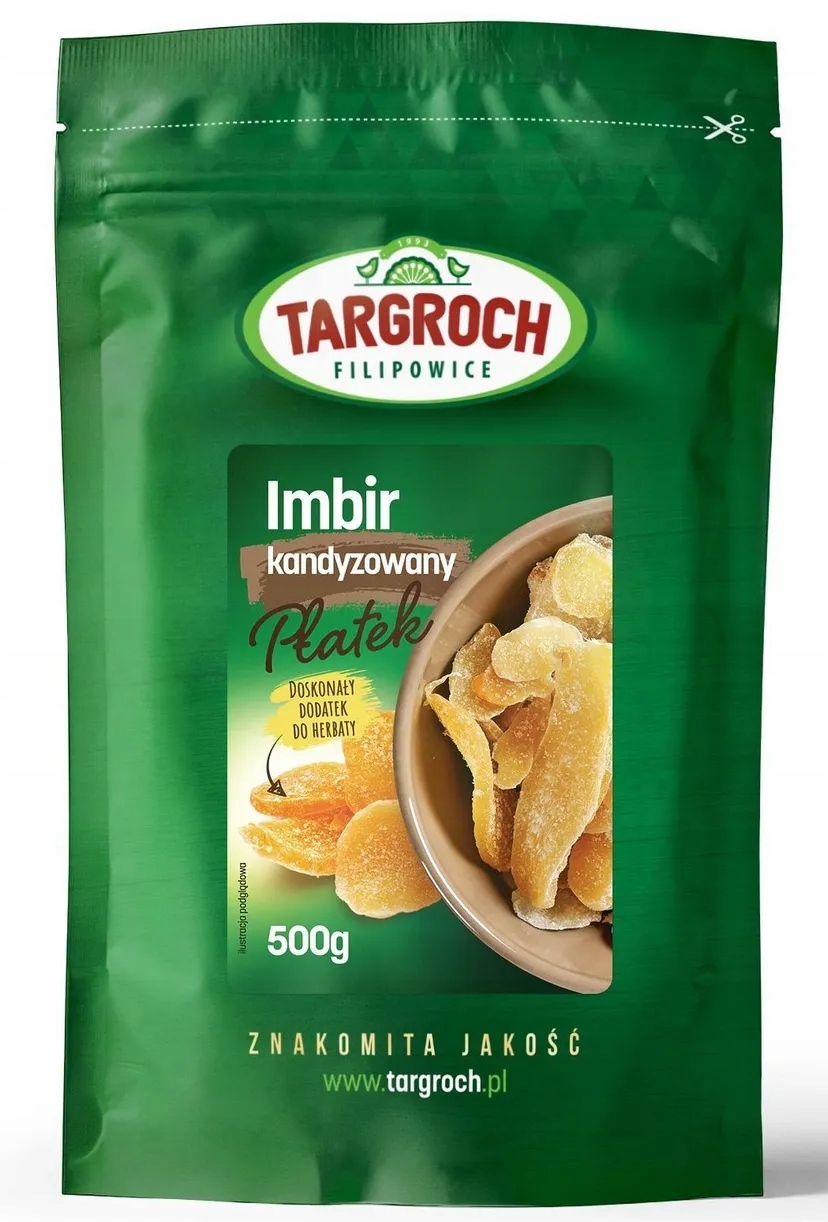 3x Kandovaný zázvor plátky 500 g Targroch
