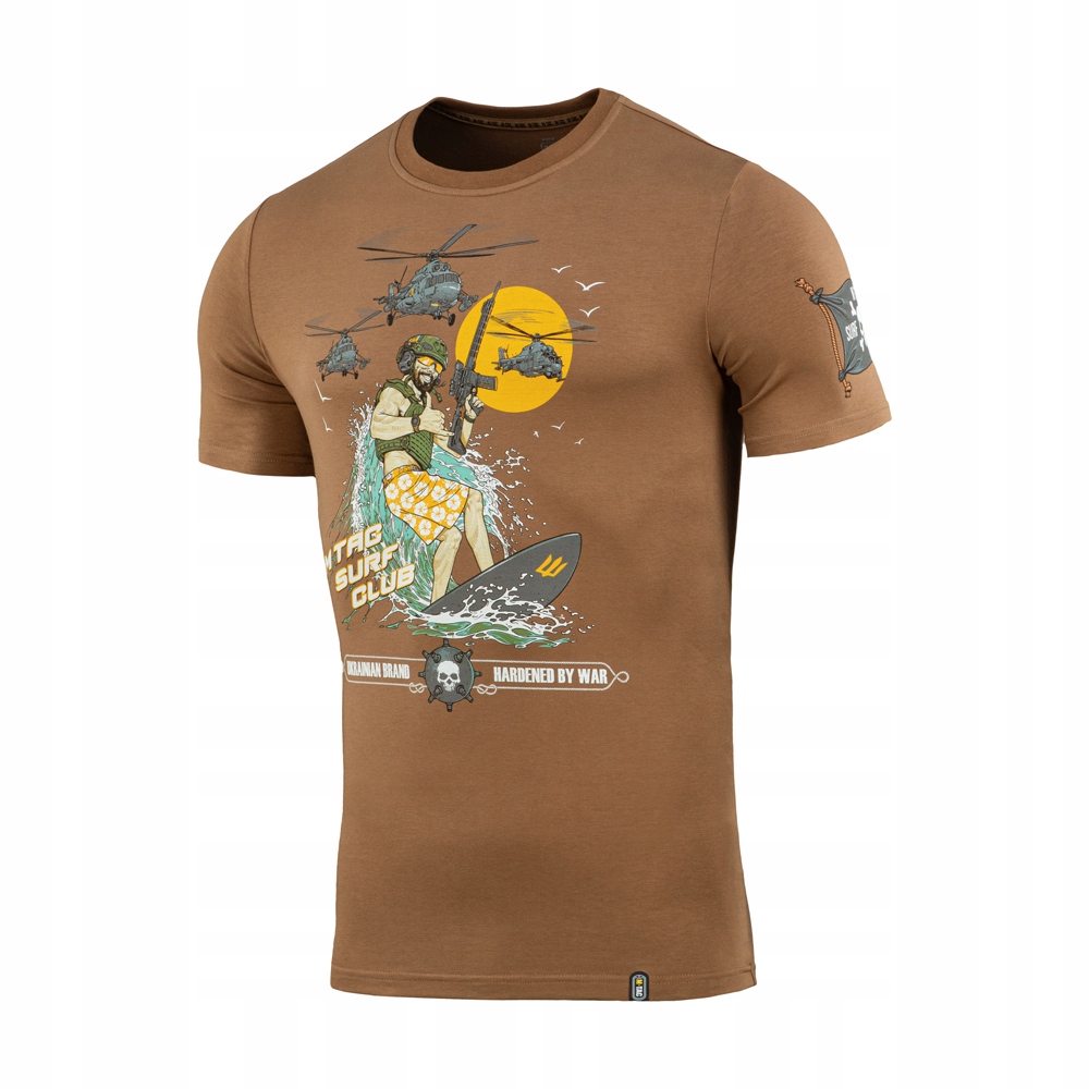 M-Tac Koszulka T-shirt Męska Bawełna Wojskowa Surf Club Coyote Brown XL