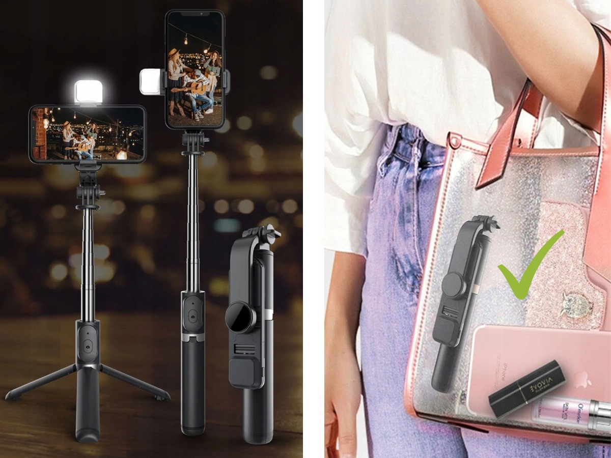 STATYW DO GOPRO TRIPOD SELFIE STICK UCHWYT SOLIDNY Kijek Statyw Bluetooth Model ESTIPROgsm