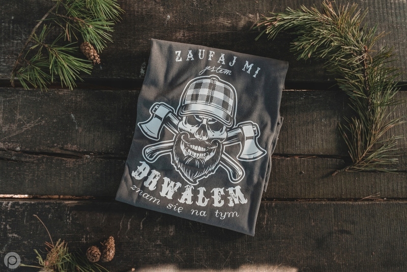 Koszulka TigerWood Drwal Las Siekiera Outdoor Gr M Właściwości brak